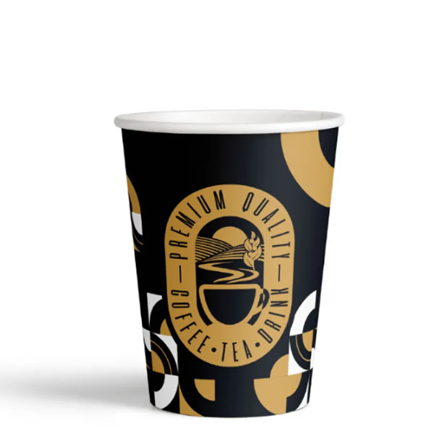 7oz Paper Cups printed with a custom design