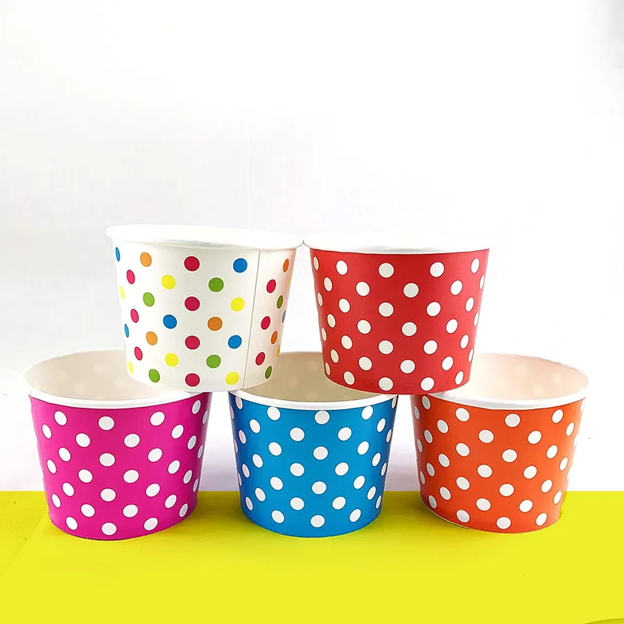 Bowl Paper Cups printed with a custom design
