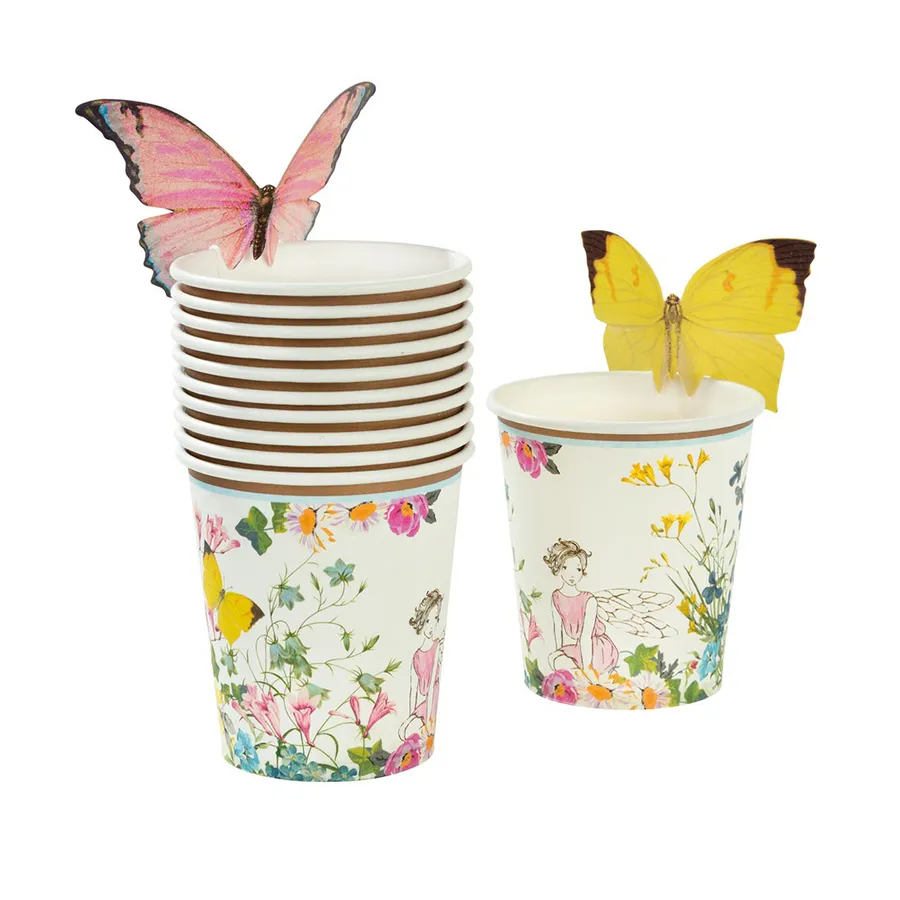 Butterfly Paper Cups printed with a custom design