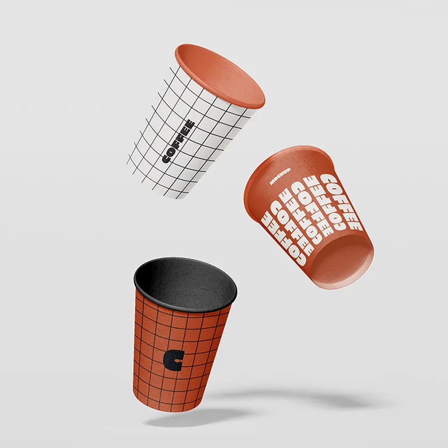 Cardboard Coffee Cups printed with a custom design