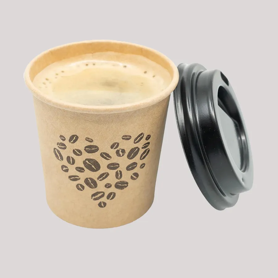 Cardboard Cups With Lids printed with a custom design