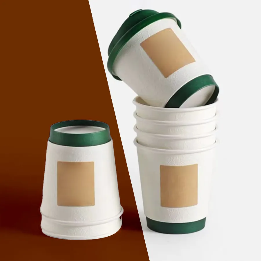 Custom Paper Coffee Cups printed with a custom design