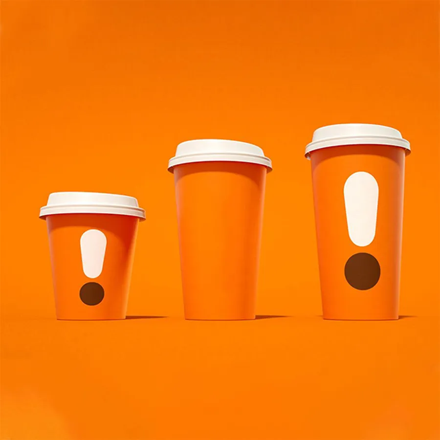 Kraft Coffee Cups printed with a custom design