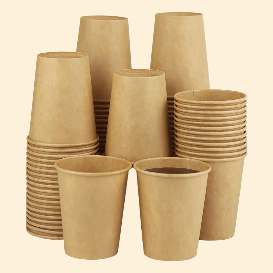 Kraft Paper Cups printed with a custom design