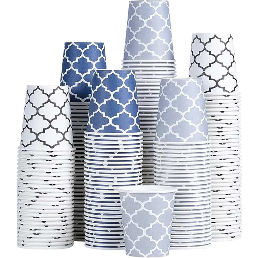 Paper Bathroom Cups printed with a custom design