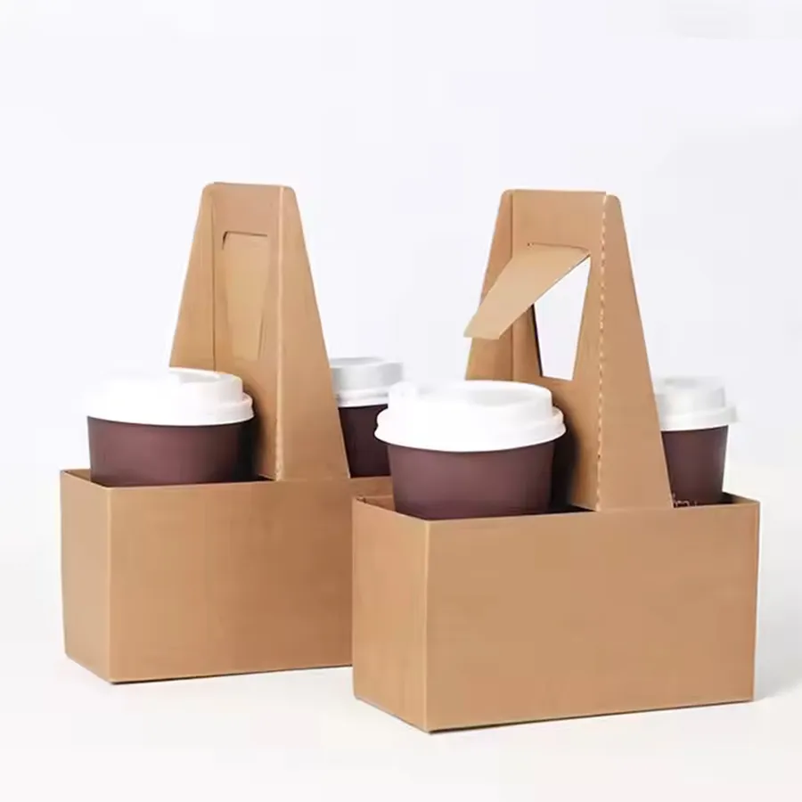 Paper Coffee Cup Holders printed with a custom design