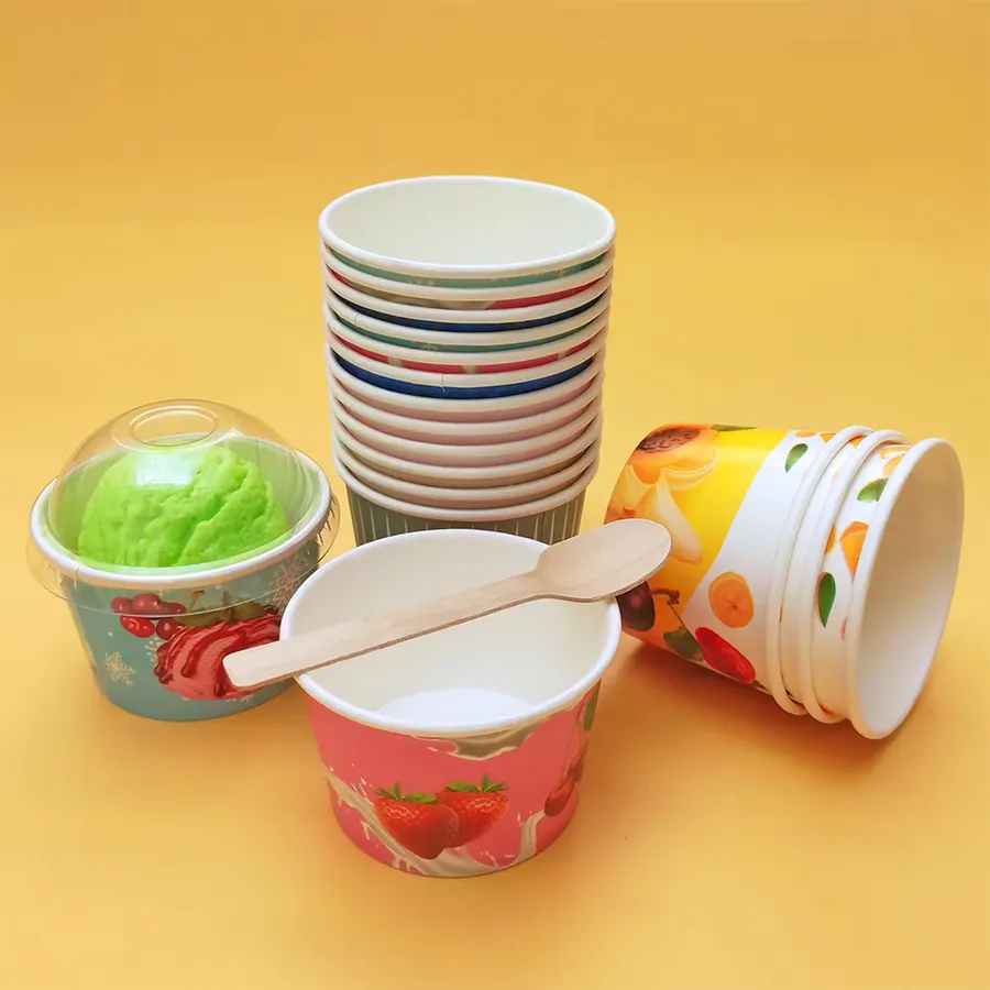 Paper Dessert Cups printed with a custom design