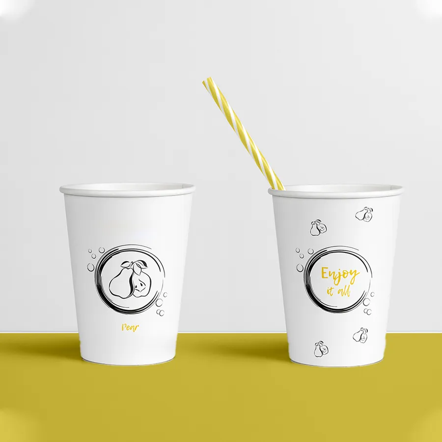Paper Drinking Cups printed with a custom design