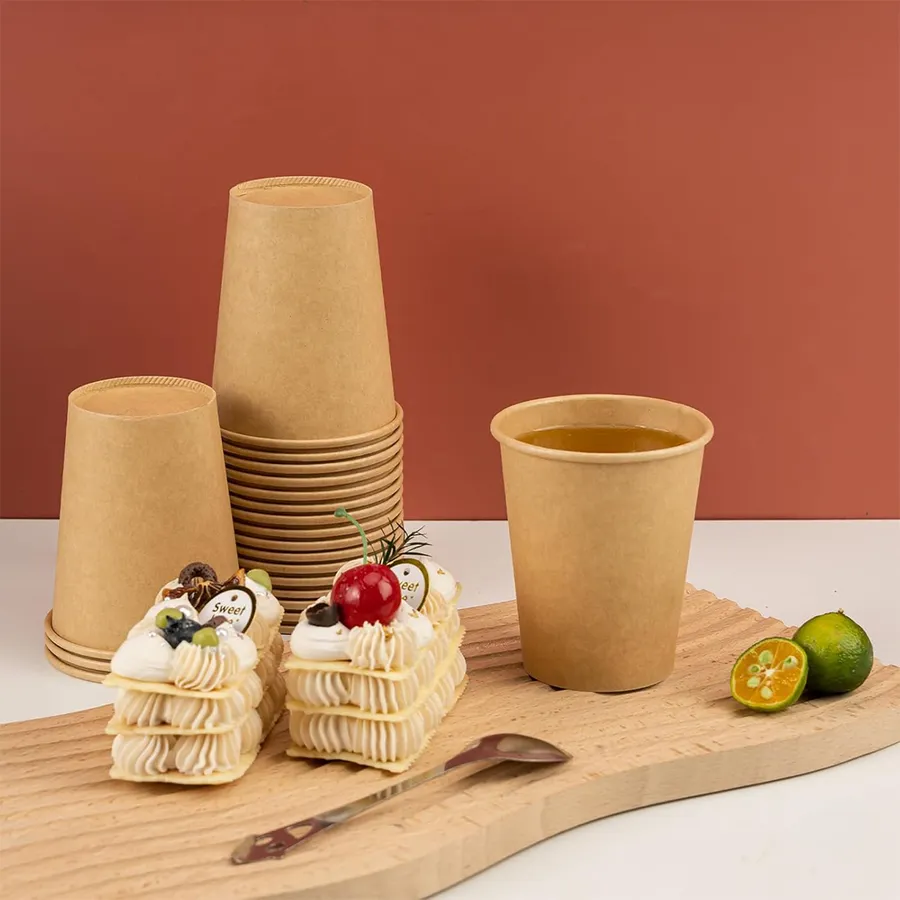 Paper Serving Cups printed with a custom design