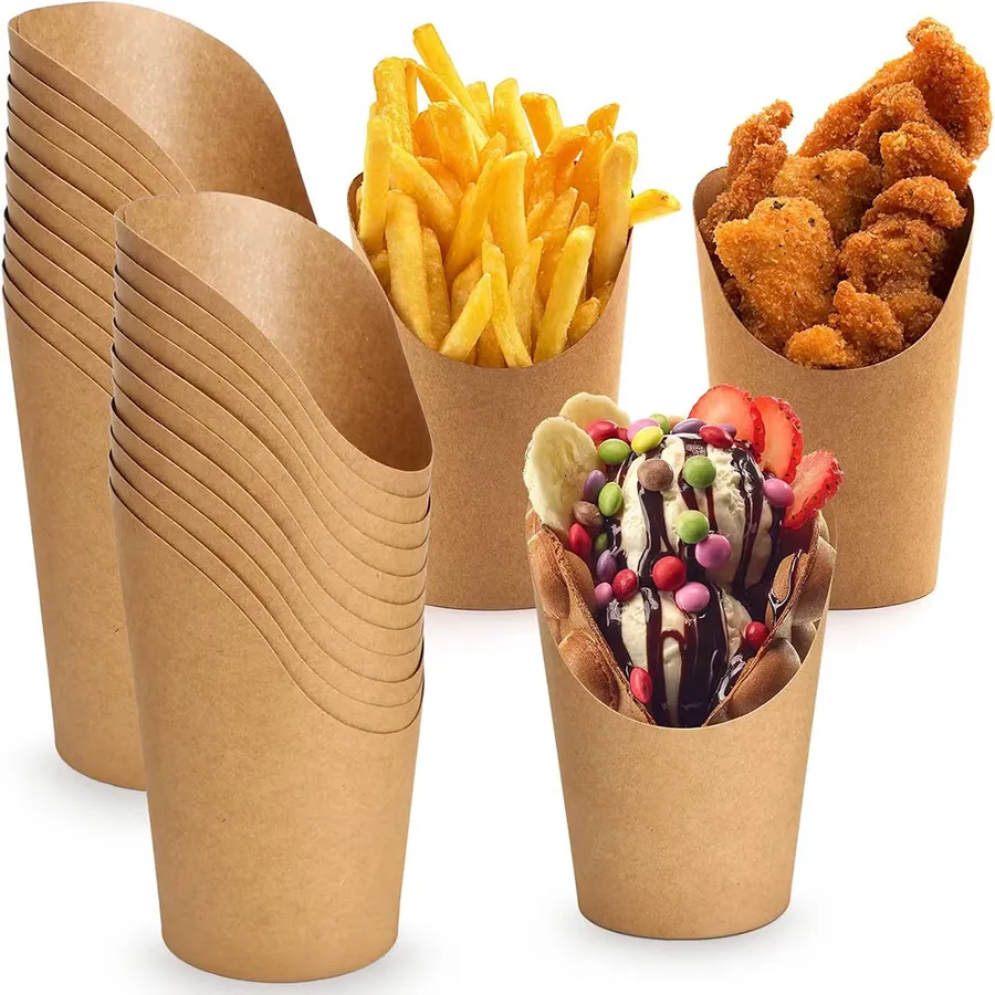 Paper Snack Cups printed with a custom design