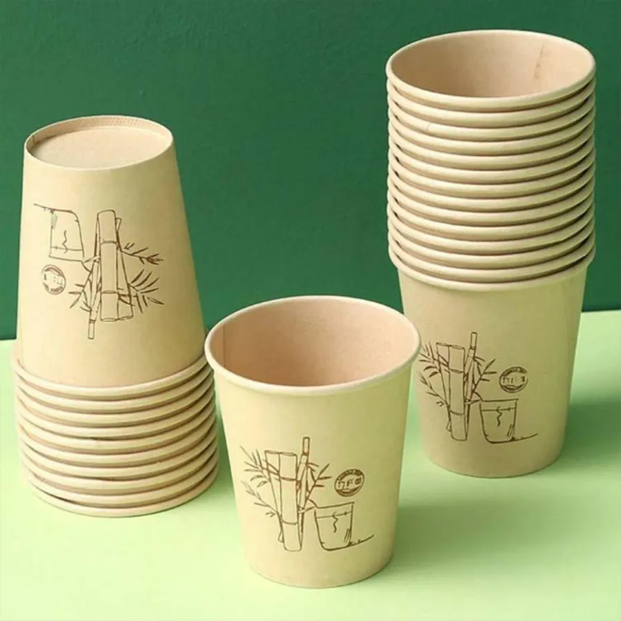 Paper Water Cups printed with a custom design