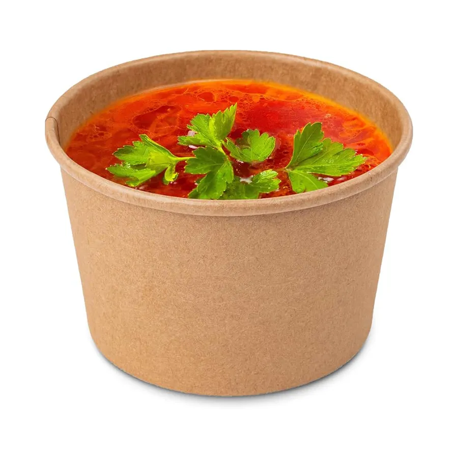 Soup Paper Cups printed with a custom design