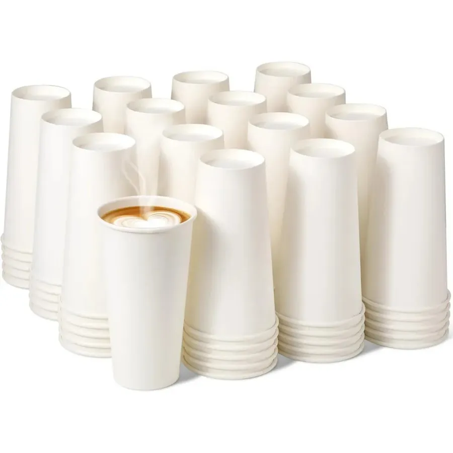 White Paper Cups printed with a custom design
